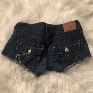 True Religion booty jean shorts